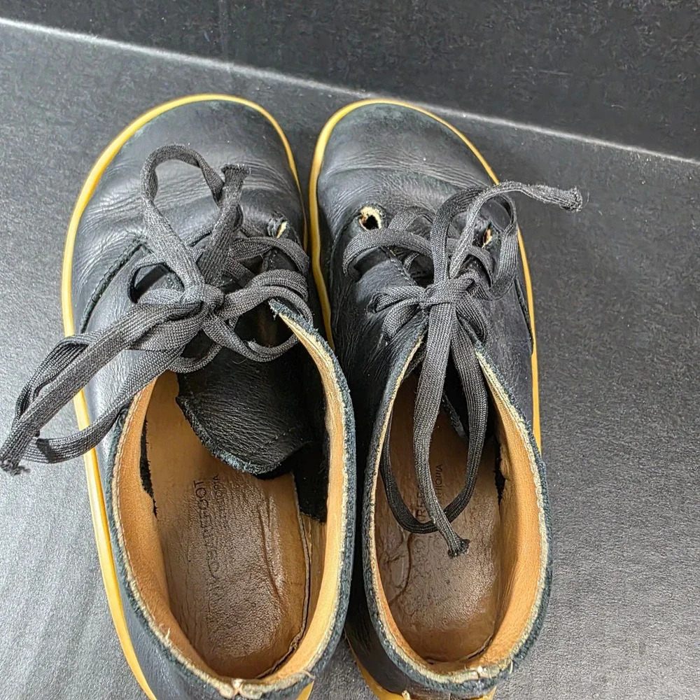 Vivobarefoot Kids Gobi Leather Chukka Boots Black Gum EUR 33K US Big Kids Size 2